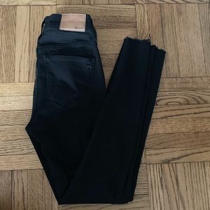 Madewell 9” High Rise Skinny Jeans w24 raw hem